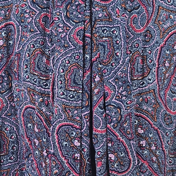 NWOT Gap red purple floral shirred swing dress Womens Medium - Picture 10 of 11